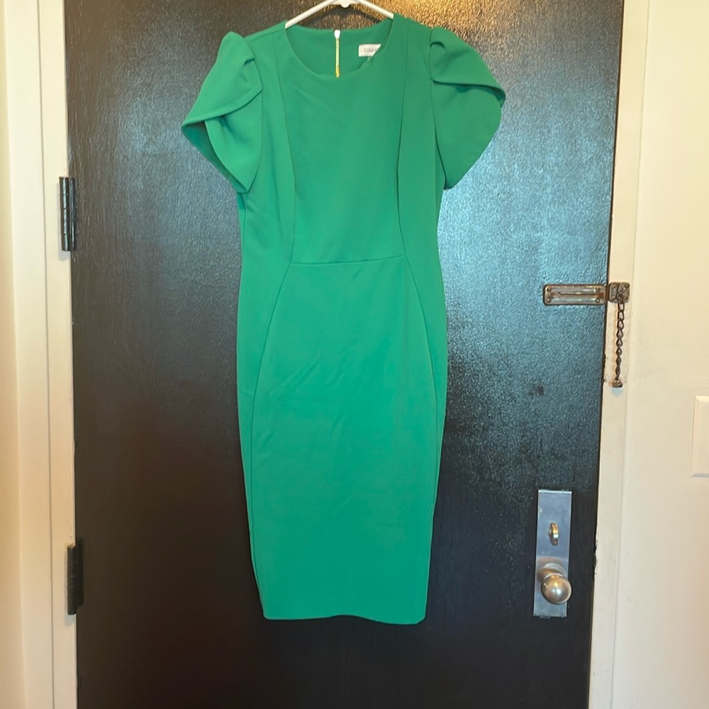 Calvin Klein Tulip-Sleeve Sheath Dress